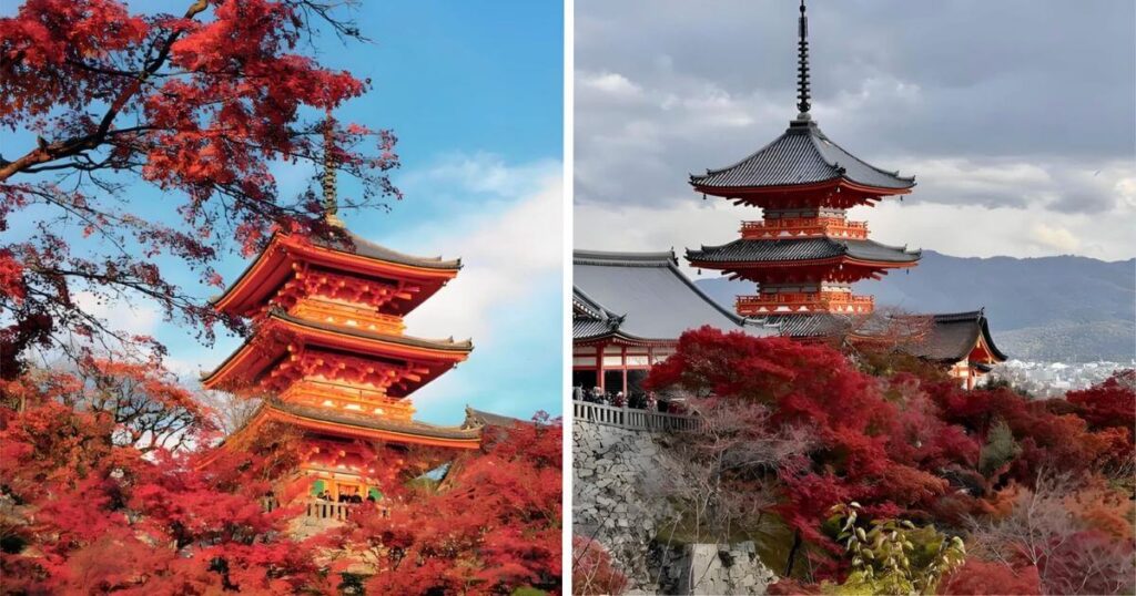 清水寺秋季三重塔