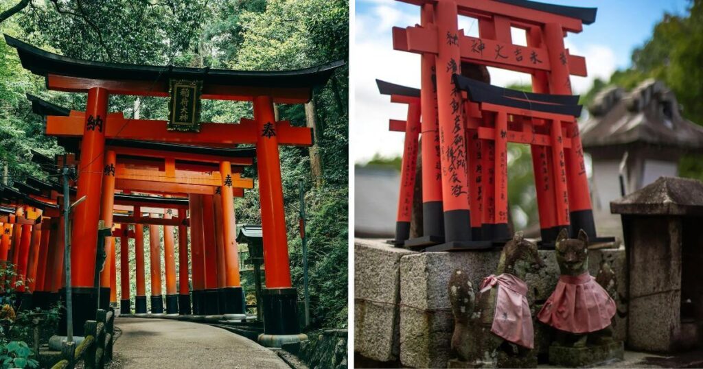 伏見稻荷大社千本鳥居與狐狸神像