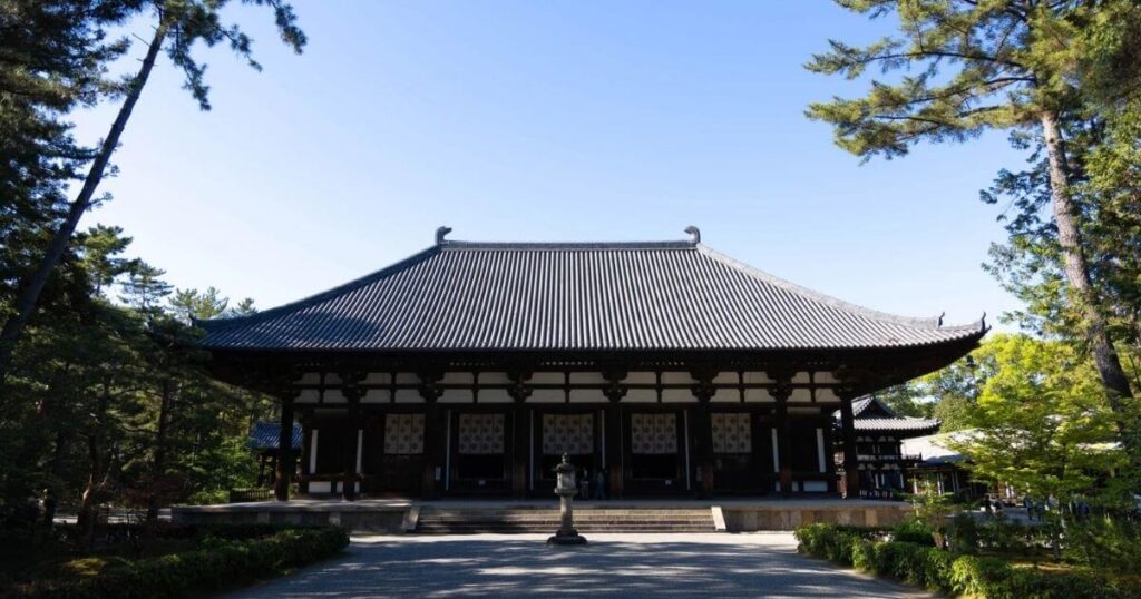 奈良唐招提寺本堂建築正面