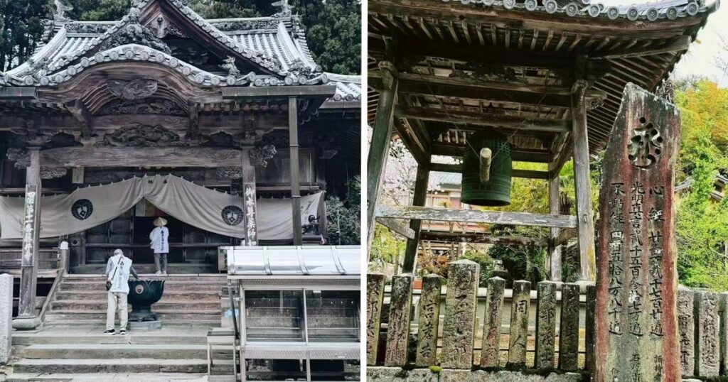 四國遍路藤井寺本堂與鐘樓