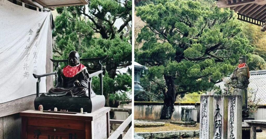 藤井寺弘法大師像與境內石像
