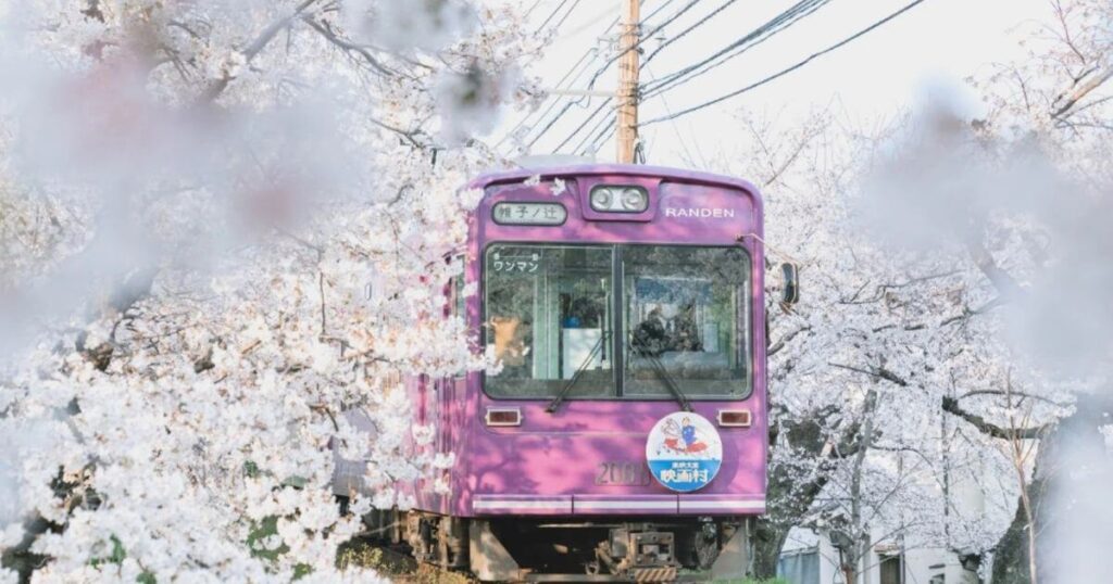 嵐電櫻花列車
