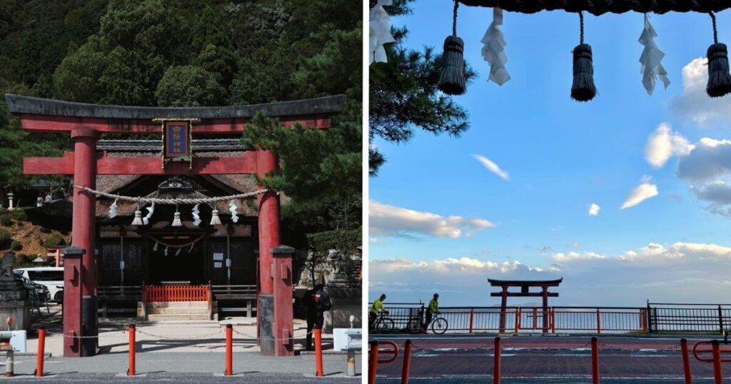 白鬚神社大鳥居與境內參拜景觀